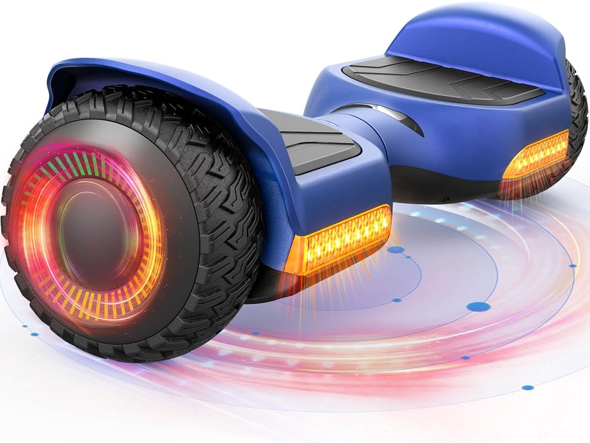 Gyroor Hoverboard New G13 All Terrain Hoverboard with LED Lights & 500W Motor, Self Balancing off Road Hoverboards with Bluetooth for Kids Ages 6-12 and Adults