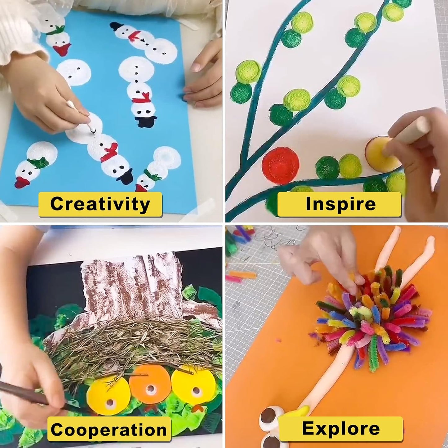 Arts and Crafts for Kids - 40 Creative Painting Arts 350+Pcs Painting Kits Ages 5-10 Year Old Girls & Boys - Art Supplies Set - Gift Ideas for Drawing Beginners Activity Toys