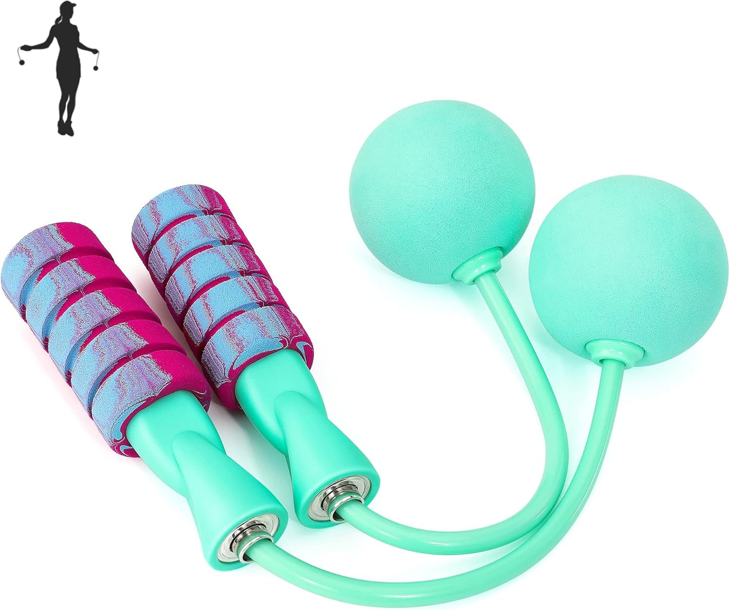 Weighted Ropeless Jump Rope for Fitness - Tangle-Free Cordless Skipping Rope for Men, Women, and Children