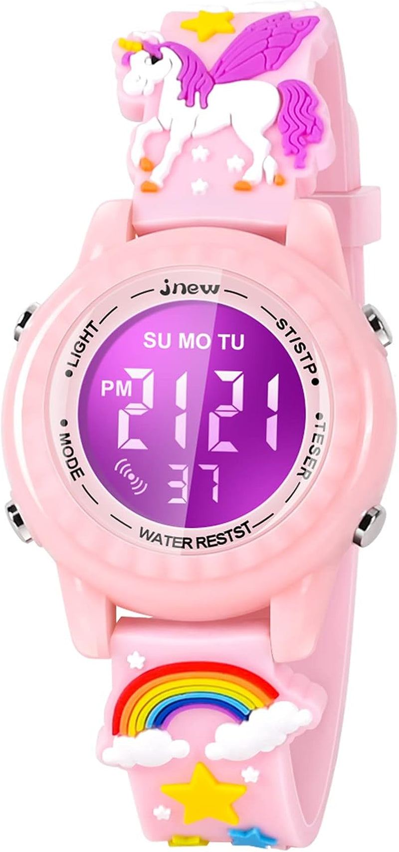 3D Cartoon Waterproof Children's Watches with Alarm - Ideal Gift for Girls Aged 3-10