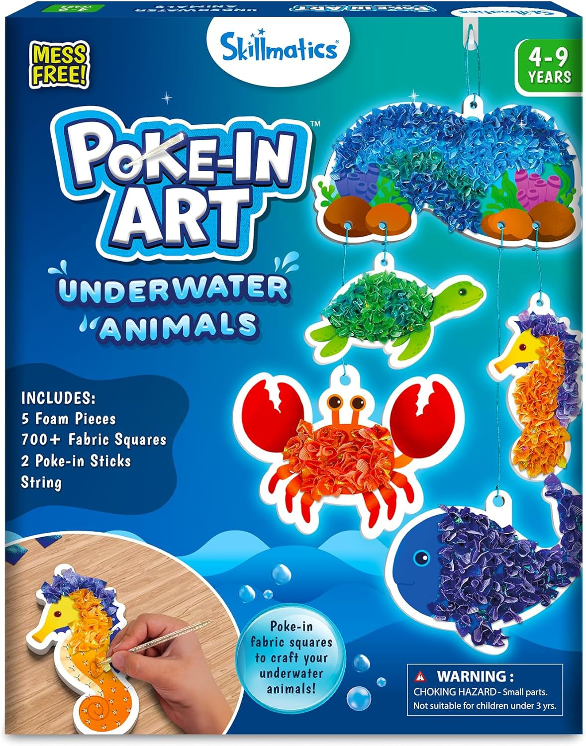Skillmatics Poke-In Art - Flower Bouquet, Mess-Free Creative Activity, DIY Wood Craft Kits, Gifts for Girls & Boys Ages 4, 5, 6, 7, 8, 9