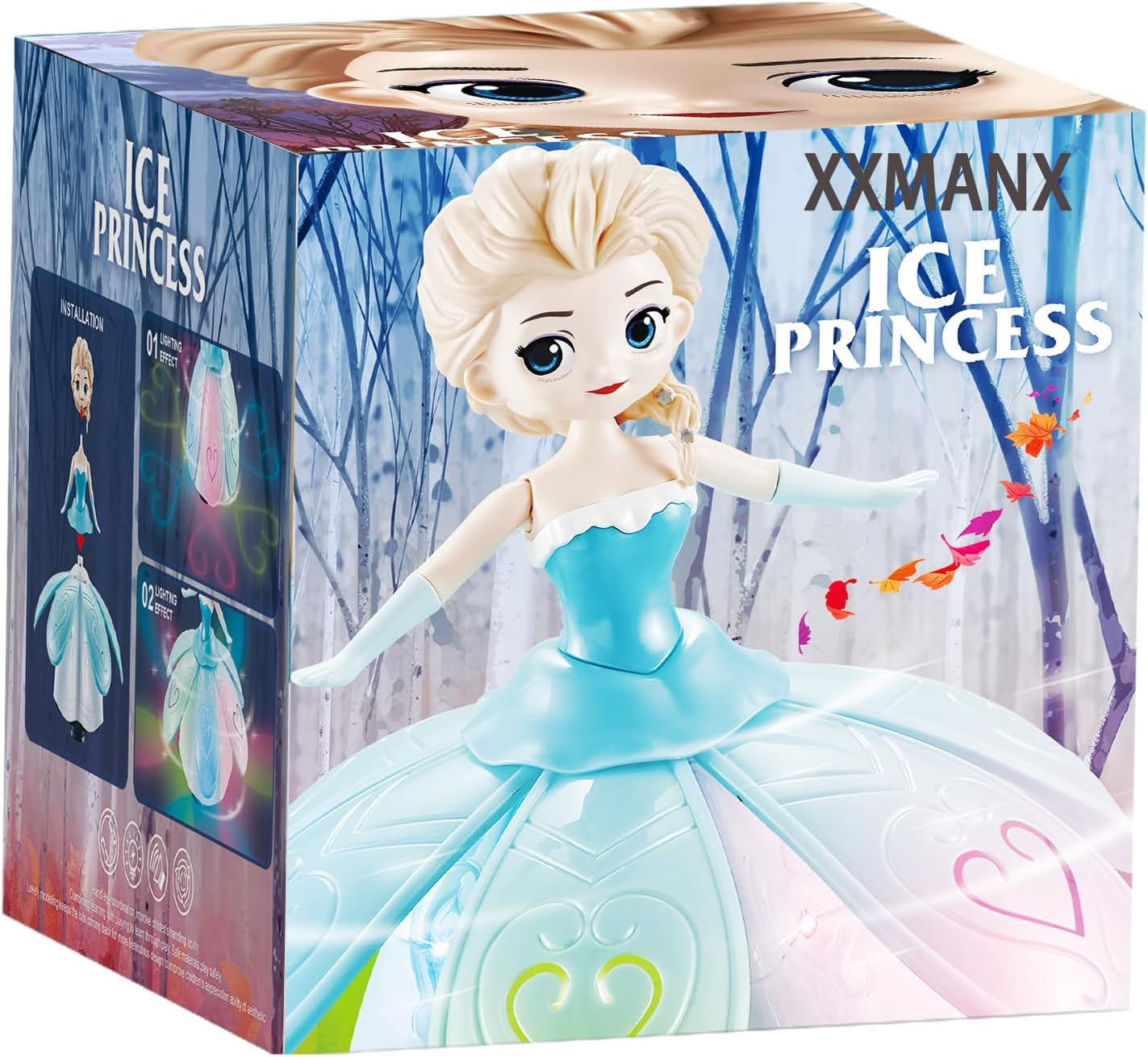Girl Toys Age 4-5,Birthday Gifts for 1 2 3 4 Year Old Girls,Dancing Princess Interactive Spin Robot Toys for Girls with Colorful Flashing Lights & Music,Christmas Festival Gifts for Toddler