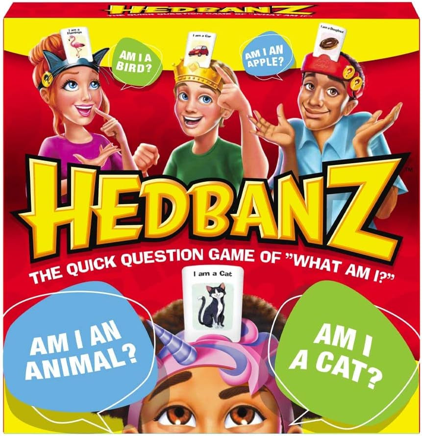 Spin Master Games, Hedbanz 2023 Edition with New Cards, Picture Guessing Board Game, for Family & Kids, 2-6 Players, for Ages 6 & Up