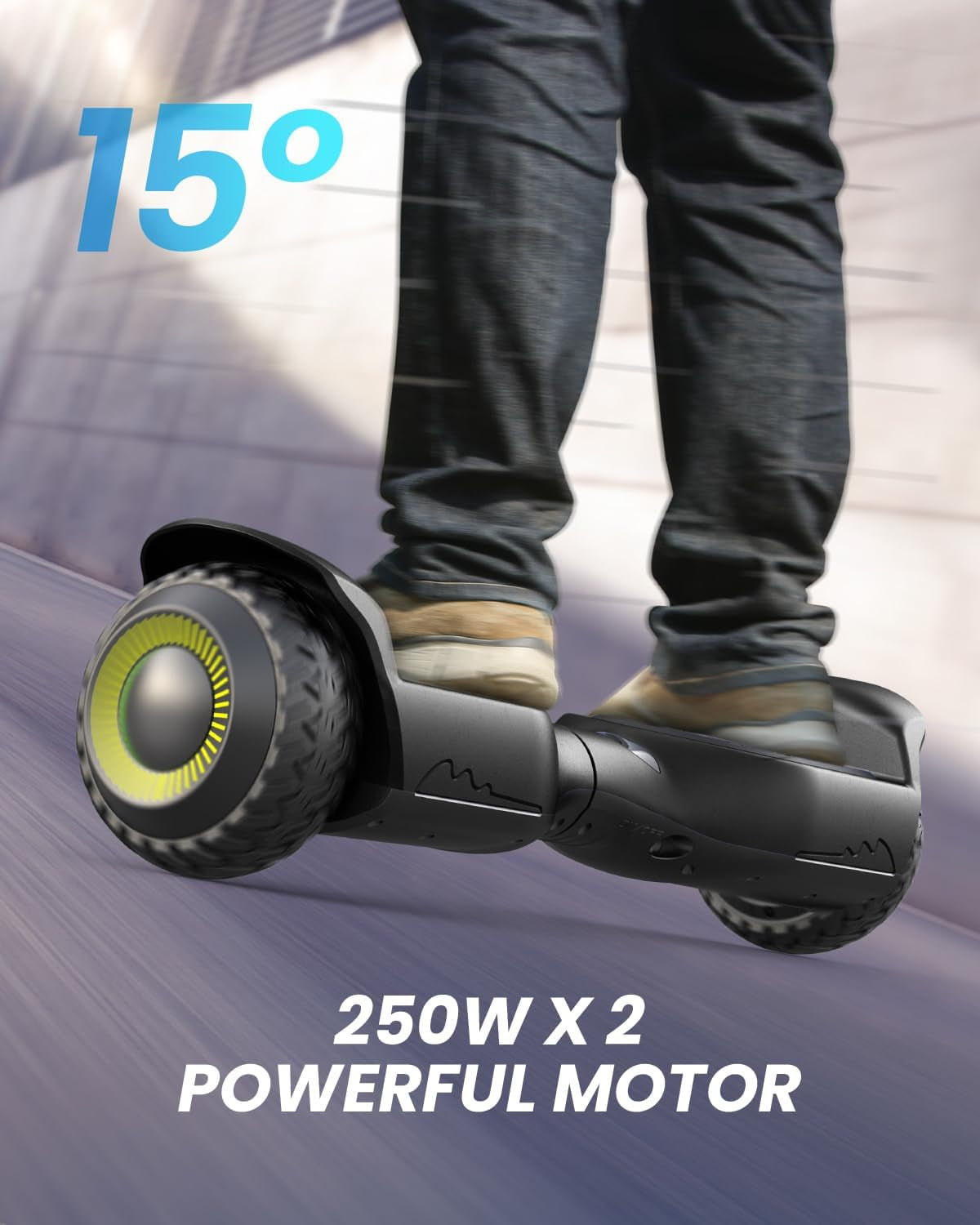 Gyroor Hoverboard New G13 All Terrain Hoverboard with LED Lights & 500W Motor, Self Balancing off Road Hoverboards with Bluetooth for Kids Ages 6-12 and Adults