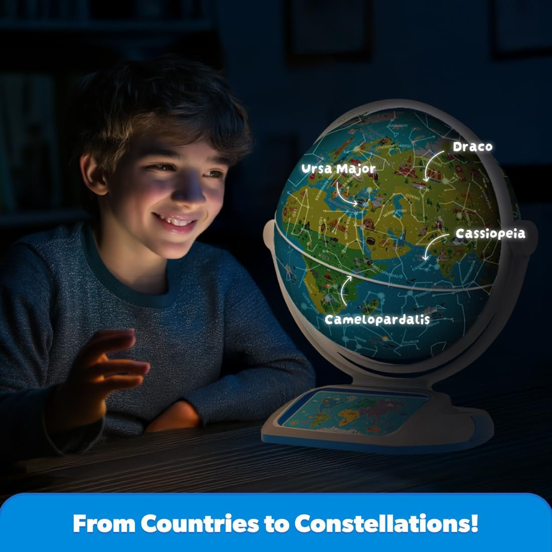 Playshifu’S Latest Educational Globe for Ages 4+ - Orboot Earth Explorer | AR Interactive Globe Toy | 400+ Wonders | 1000+ Facts | Exciting Features | Constellation Mode | Magic Stylus | Zap-On Panels | 720° Rotation | Fun Games | Solve Mysteries | STEM Toy | Free App