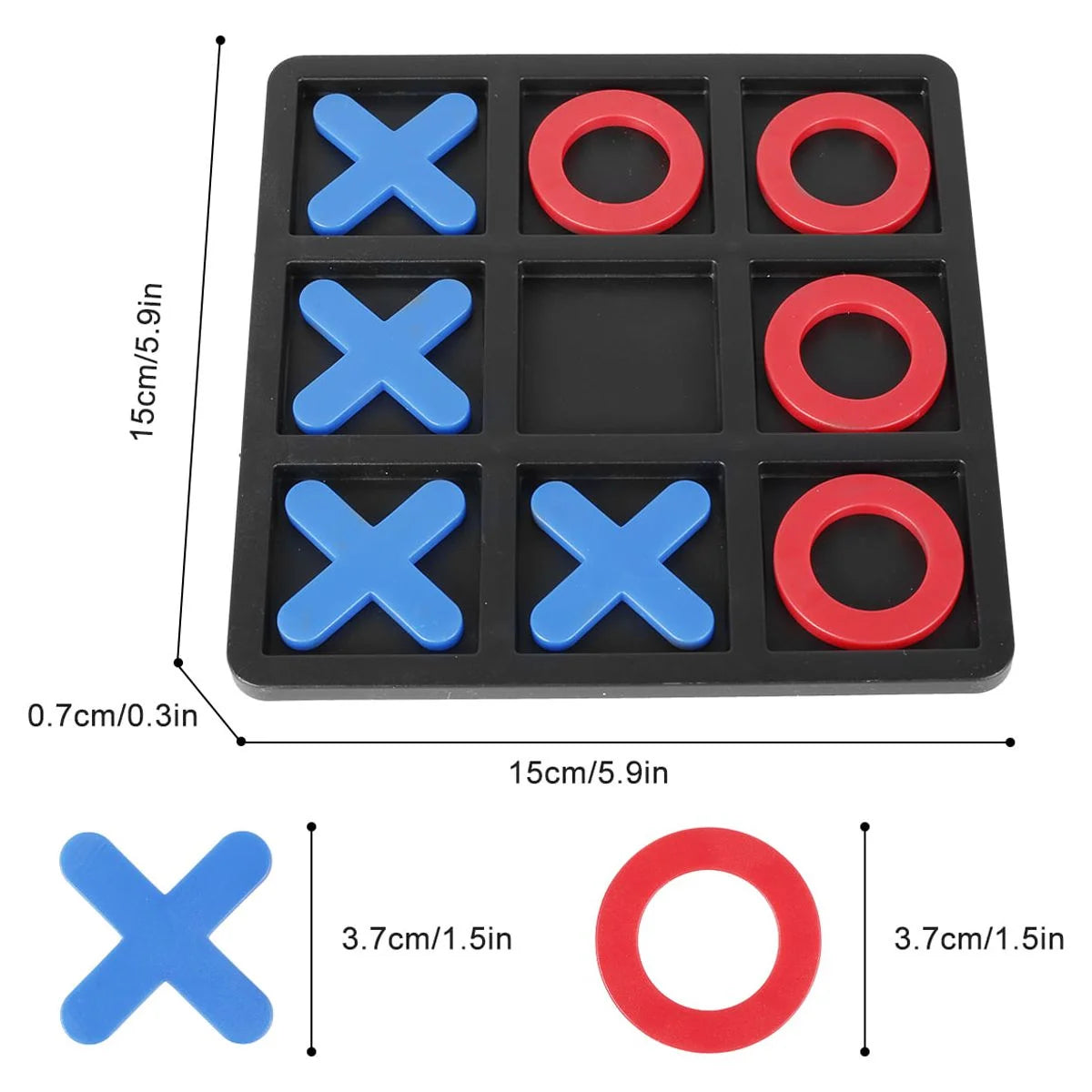 Tic Tac Toe Board Game 5 91 X 5 91 Table Game Resin Board Game Early Education Toys 2 Players Portable Tabletop Board Game for Family Adults and Kids