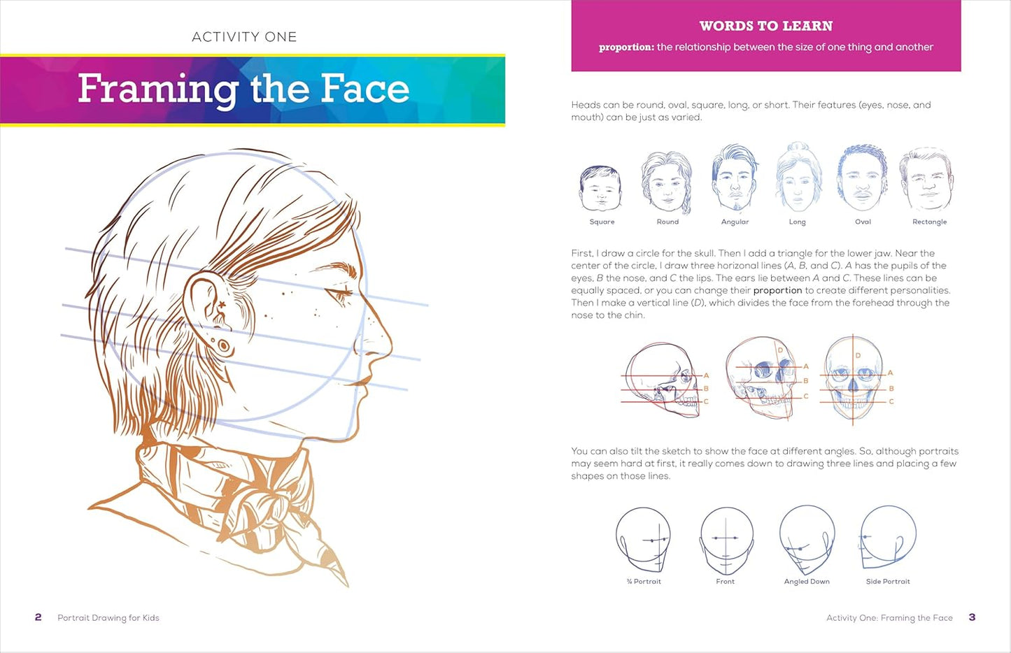 Portrait Drawing for Kids: a Step-By-Step Guide to Drawing Faces (Drawing Books for Kids Ages 9 to 12)