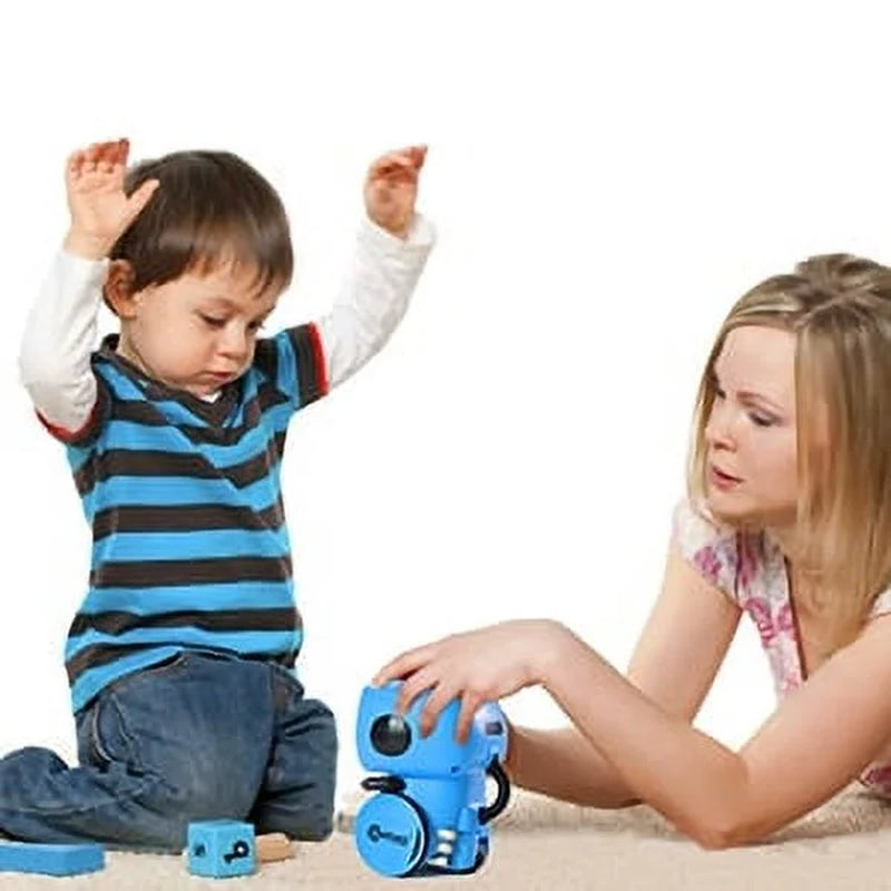 (2 Pack) Kids Smart Robot Toy Mini Robot Talking Singing Dancing Interactive Voice Control Touch Sensor Speech Recognition Infant Toddler Children Robotics - R1 Blue