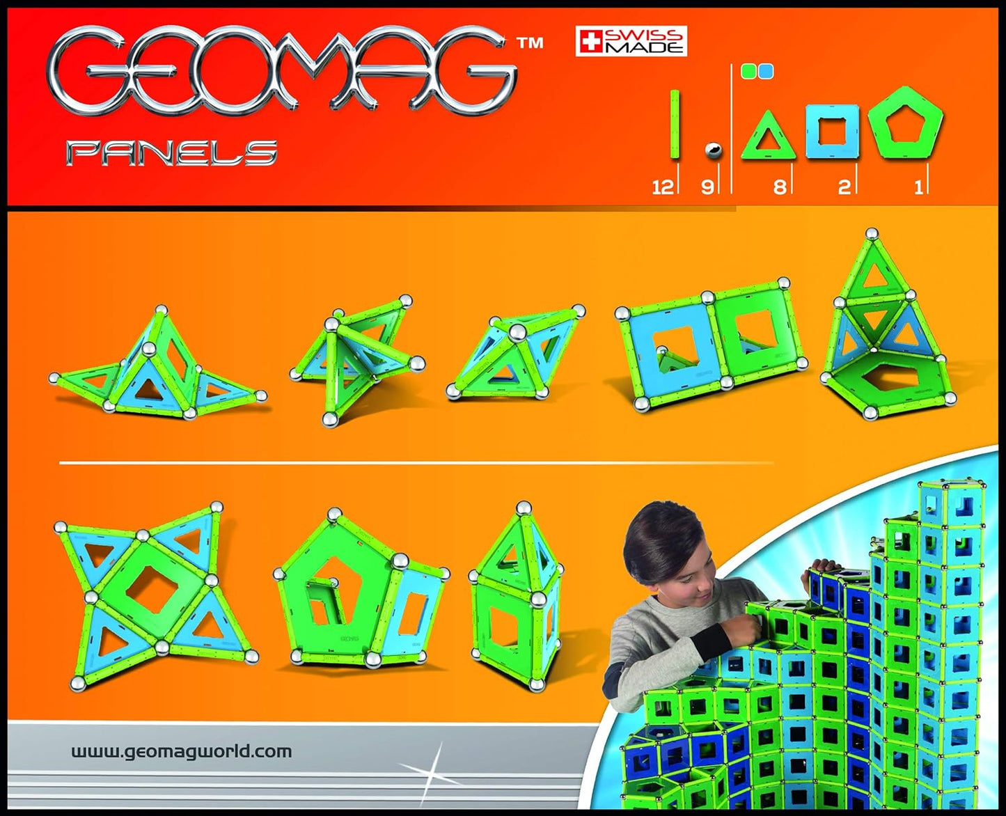 GEOMAG Magnetic Building Set | STEM-Endorsed Educational Toy for Ages 5+ | Swiss-Made 32-Piece Creativity and Learning Kit