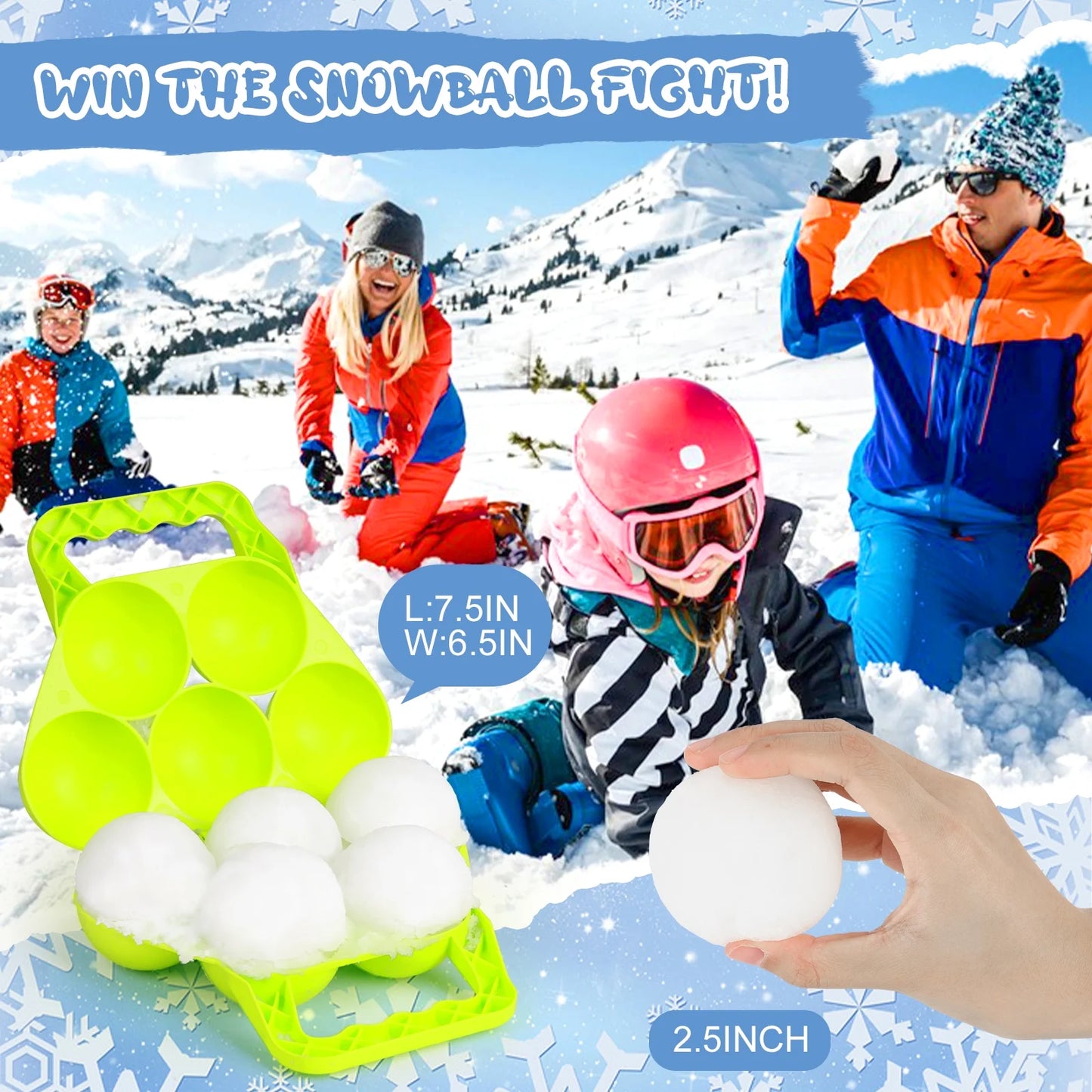 11Pcs Snowball Maker Tool Winter Snow Toys Kit, Sand Molds Beach Toys Plastic Snow Molds, Snow Toys for Kids Outdoors, Children'S Winter Accessories, Ages 3+