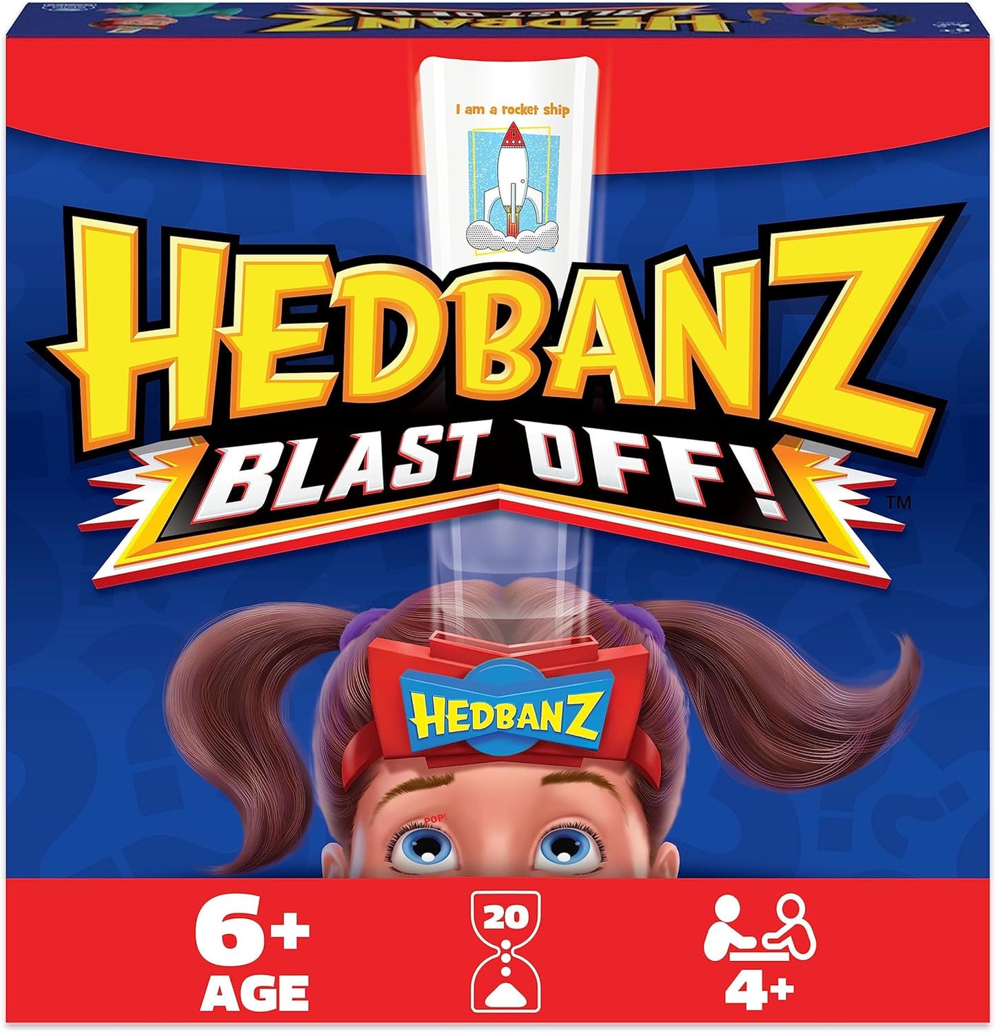 Spin Master Games, Hedbanz 2023 Edition with New Cards, Picture Guessing Board Game, for Family & Kids, 2-6 Players, for Ages 6 & Up