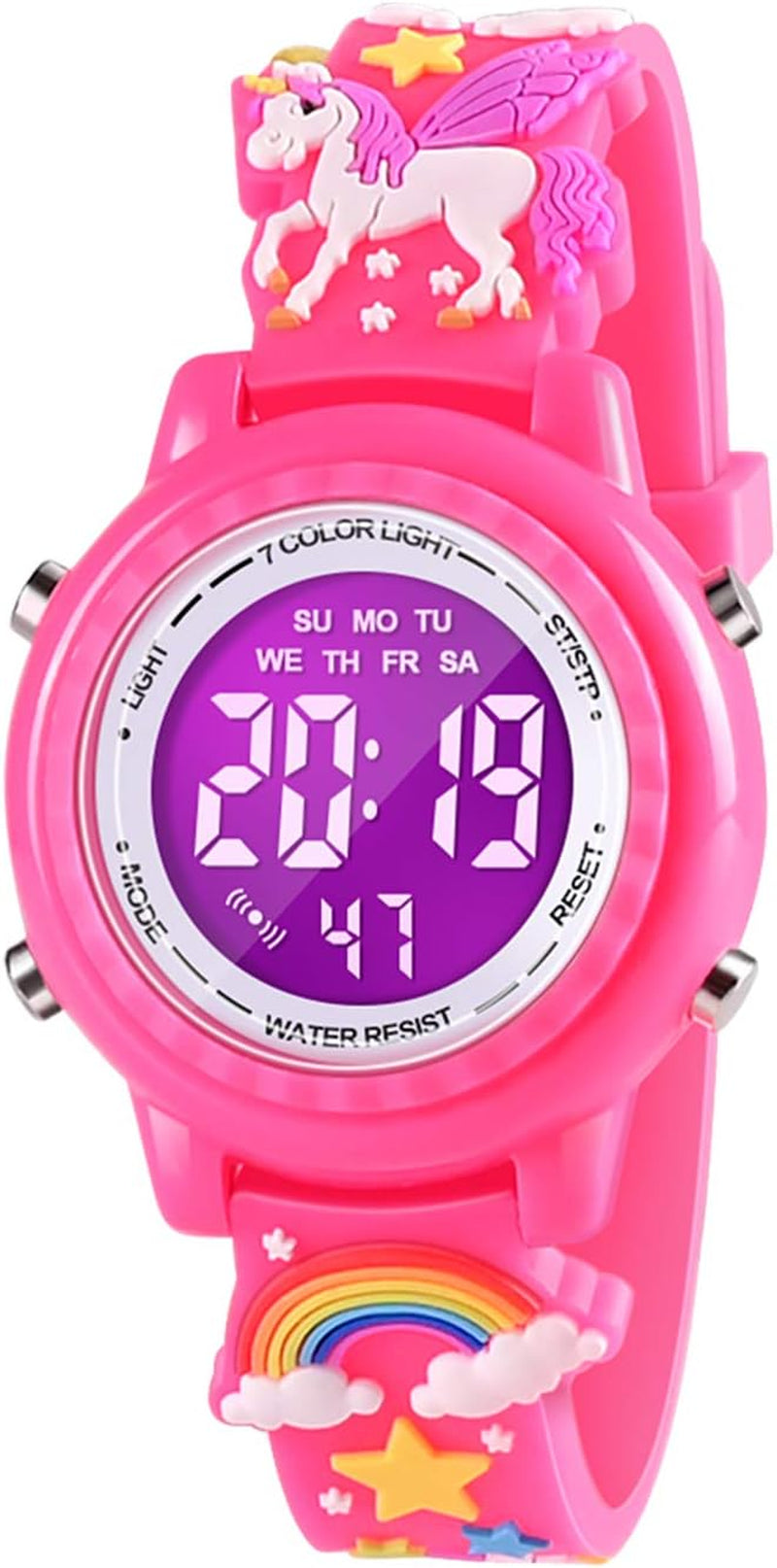 3D Cartoon Waterproof Children's Watches with Alarm - Ideal Gift for Girls Aged 3-10