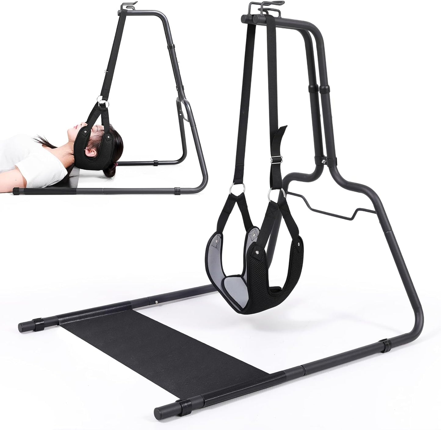 Neck Decompression Hammock with Heavy-Duty Stand for Cervical Traction and Tension Relief