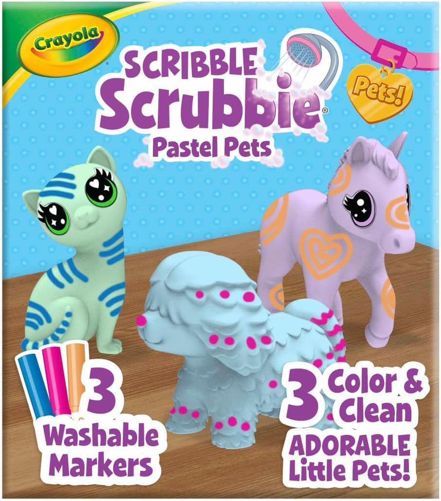 Crayola Scribble Scrubbie Pets Spray Boutique, Airbrush Art Set for Kids, DIY Crafts for Toddlers, Kids Toys, Gifts for Girls & Boys, Ages 3+