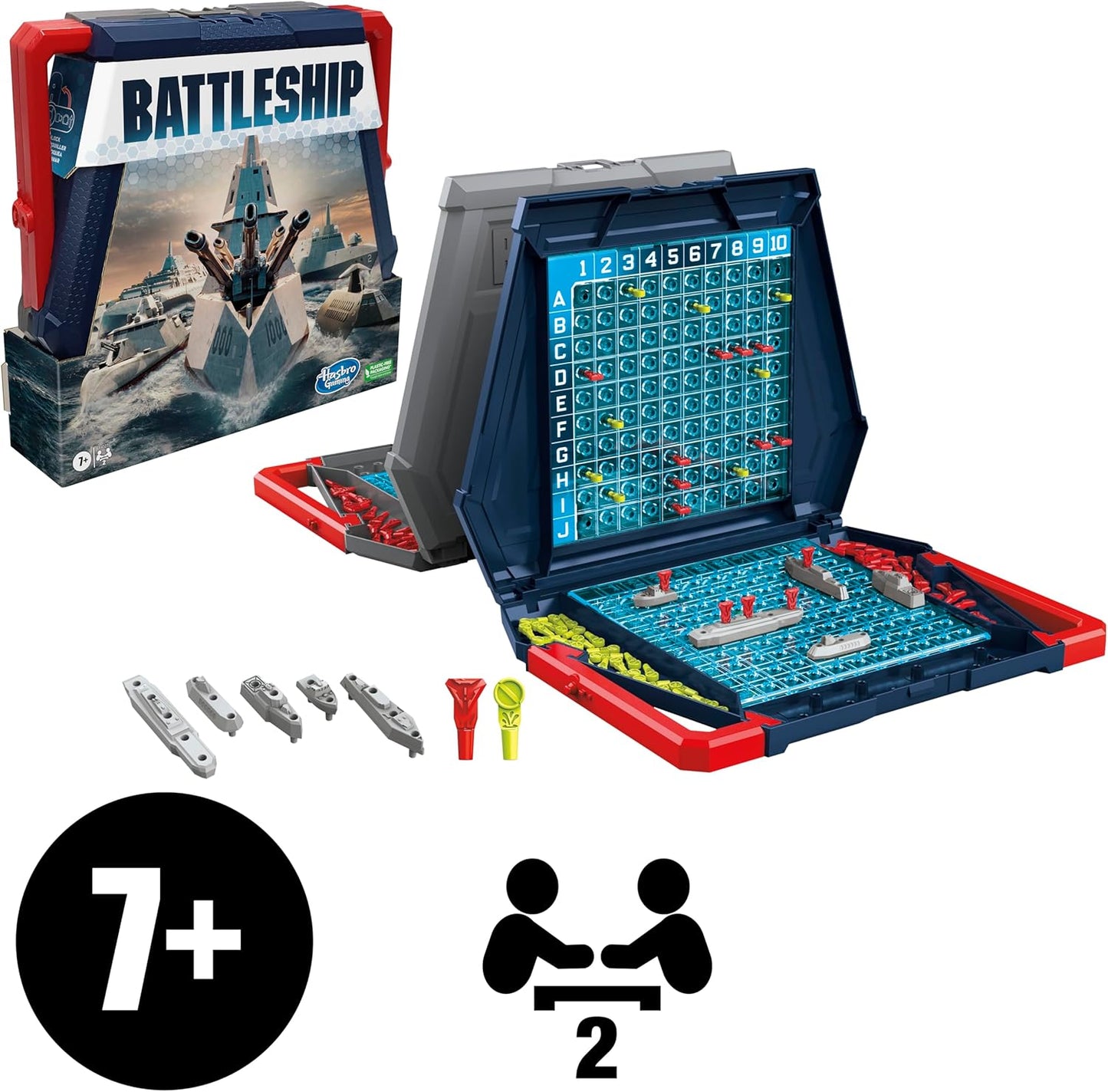 Battleship Classic Board Game | Strategy Games for Kids and Adults | Ages 7+ | 2 Players | Fun Kids Games | Family Games
