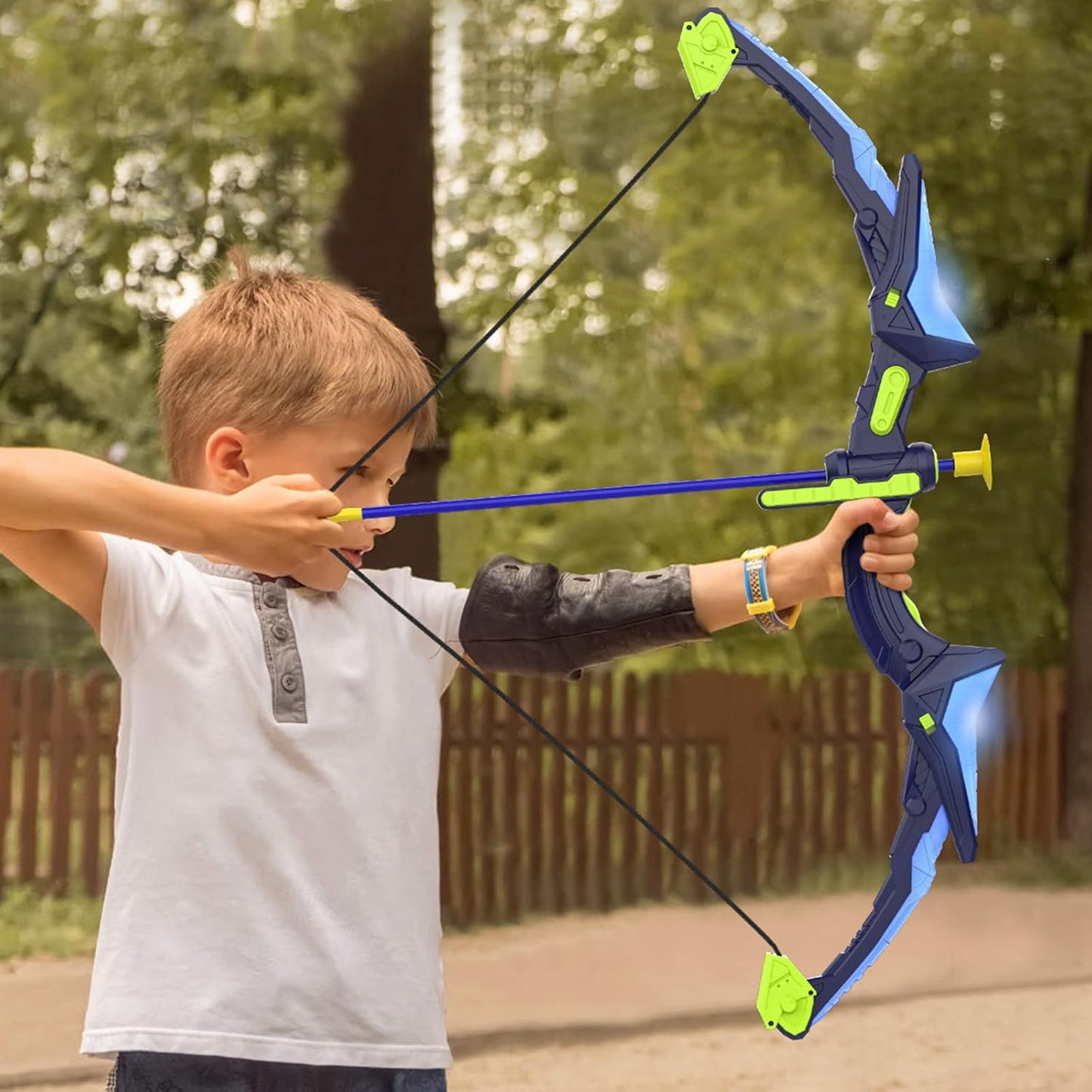 2 Pack Bow and Arrow Set for Kids, Light up Archery Set with 14 Suction Cup Arrows, Archery Targets Outdoor Games for Kids Ages 4-8 8-12, Birthday Gifts Toys for 5 6 7 8 9 10 11 12 Year Old Boys Girls