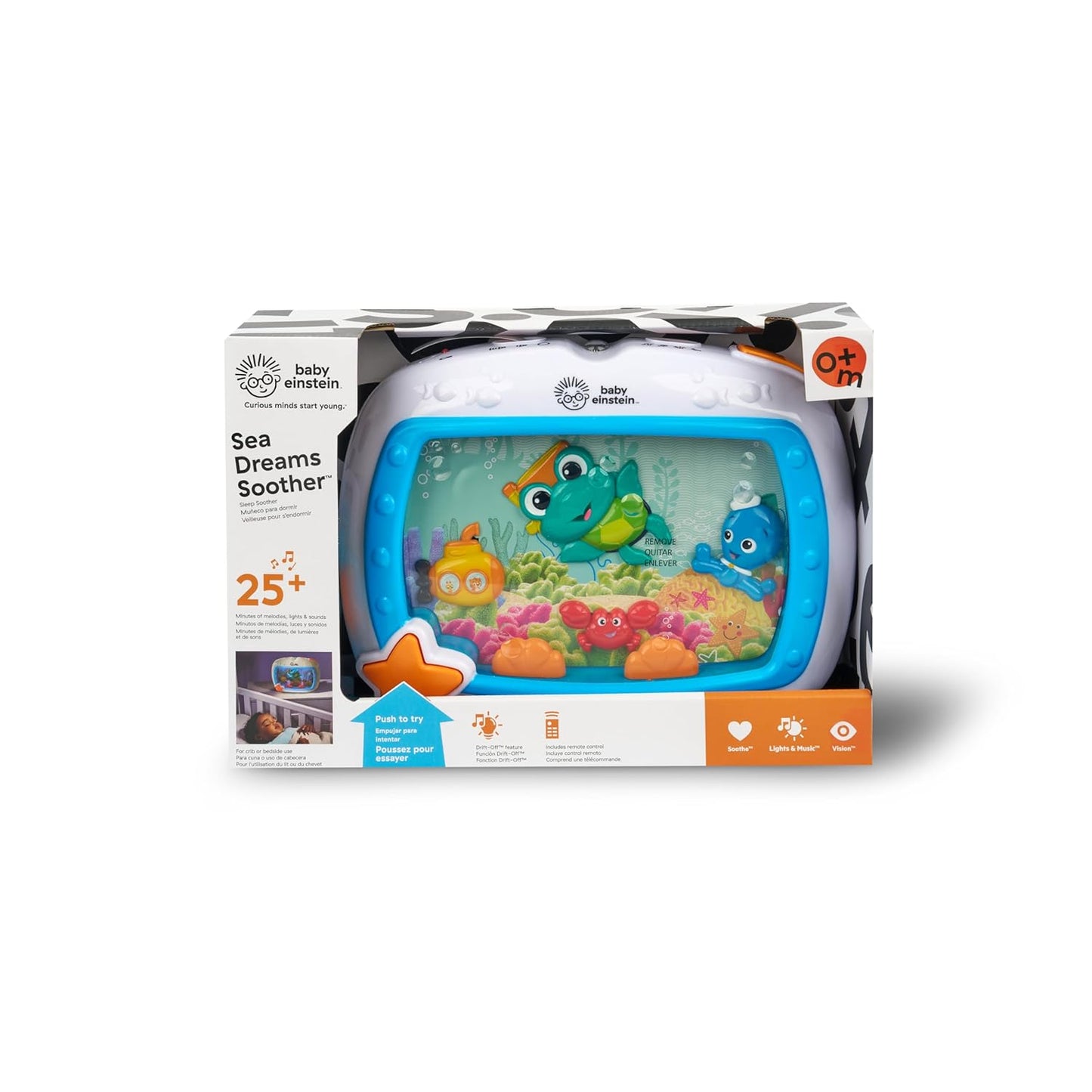 Baby Einstein Sea Dreams Soother Musical Crib Toy and Sound Machine, Newborn and Up