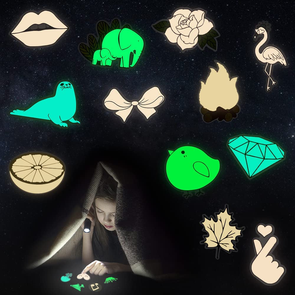 QTL Glow-in-the-Dark Wall Stickers for Kids' Bedrooms - 30-Piece Decorative Set