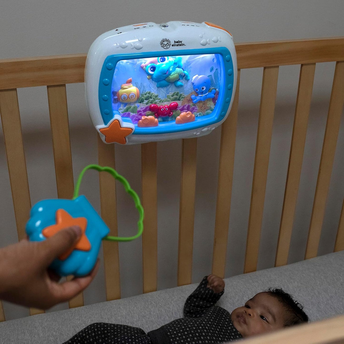 Baby Einstein Sea Dreams Soother Musical Crib Toy and Sound Machine, Newborn and Up