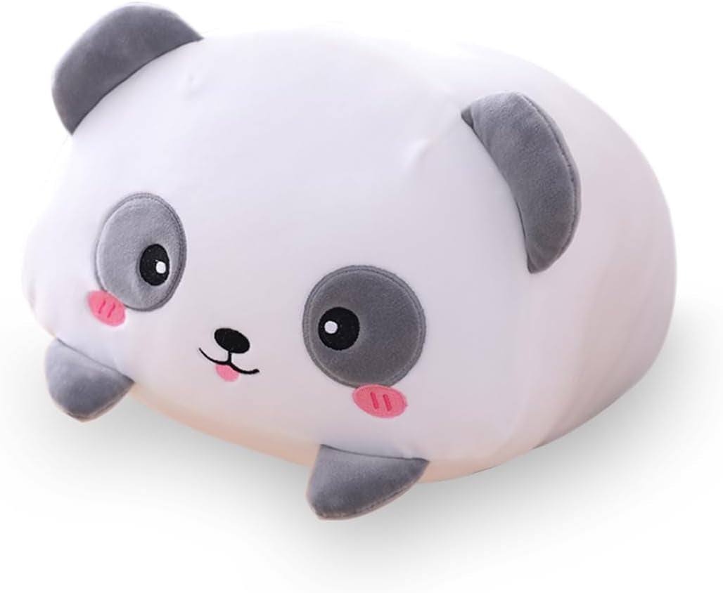 AIXINI 23.6-Inch White Cat Plush Cylindrical Body Pillow - Super Soft Cartoon Hugging Toy Gift