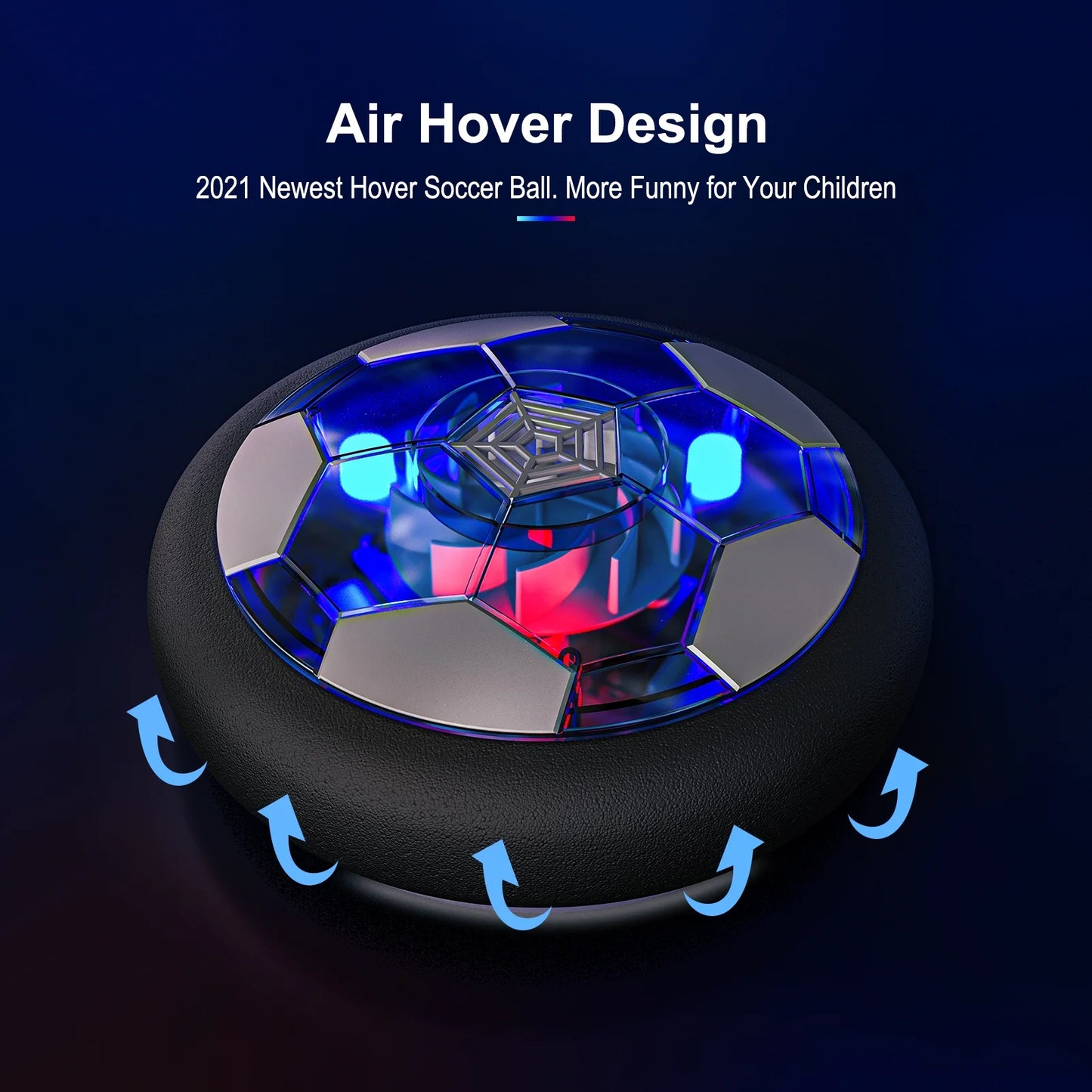 Hover Soccer Ball Set, 3-In-1 LED Soccer Hockey Bowling Set Indoor/Outdoor Toys, Gifts for 3 4 5 6 7 8+ Years Boy Girl