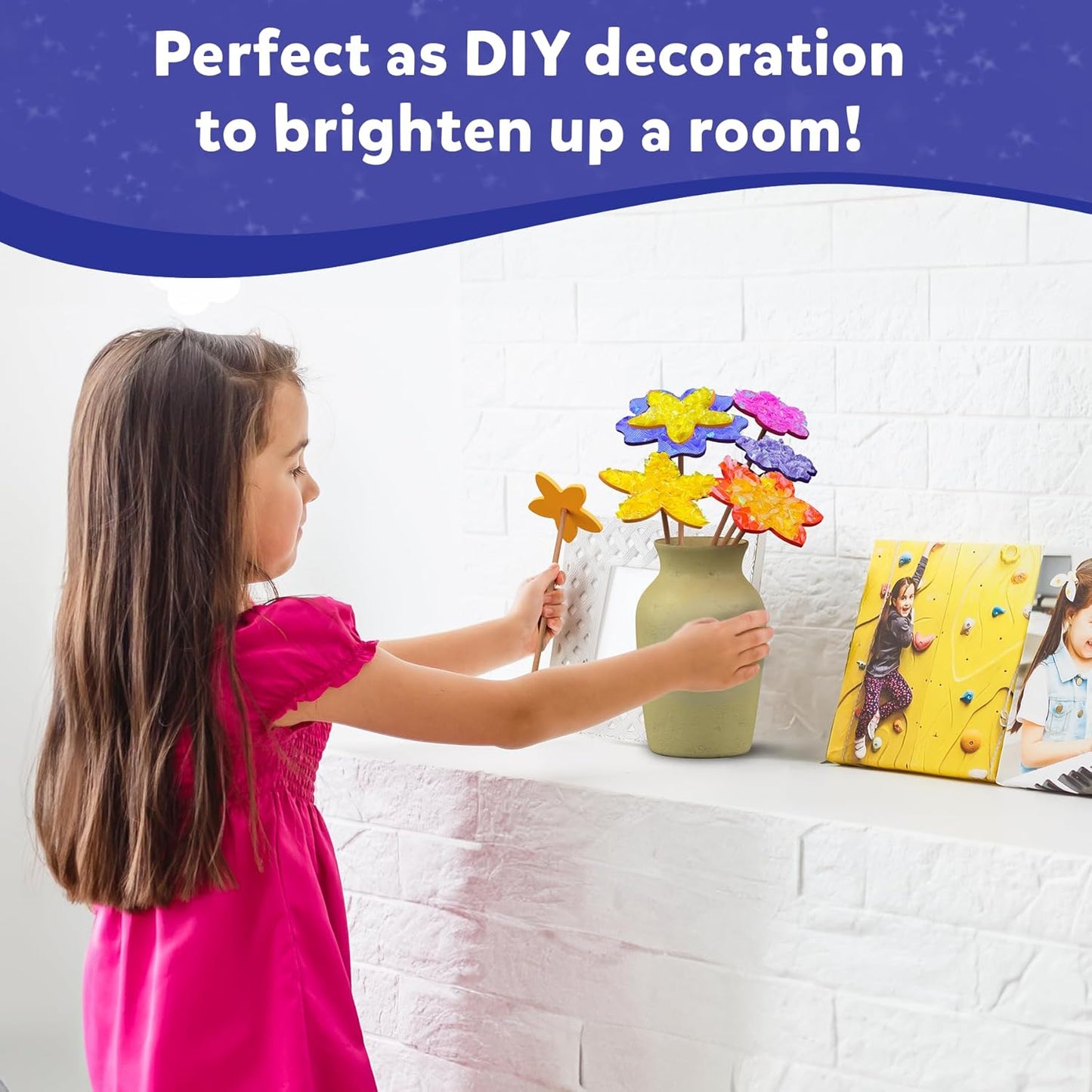 Skillmatics Poke-In Art - Flower Bouquet, Mess-Free Creative Activity, DIY Wood Craft Kits, Gifts for Girls & Boys Ages 4, 5, 6, 7, 8, 9