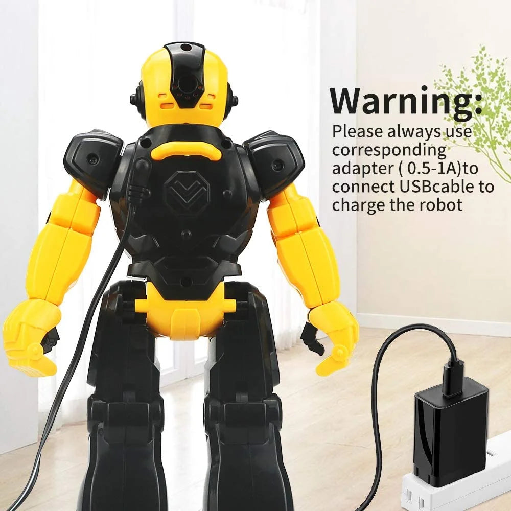 RC Robot Toys for Kid, Intelligent Programmable Robot with Infrared Controller, Dancing, Singing, Moonwalking and LED Eyes, Smart Gesture Sensing Educational Learning for Kids Aged 8+
