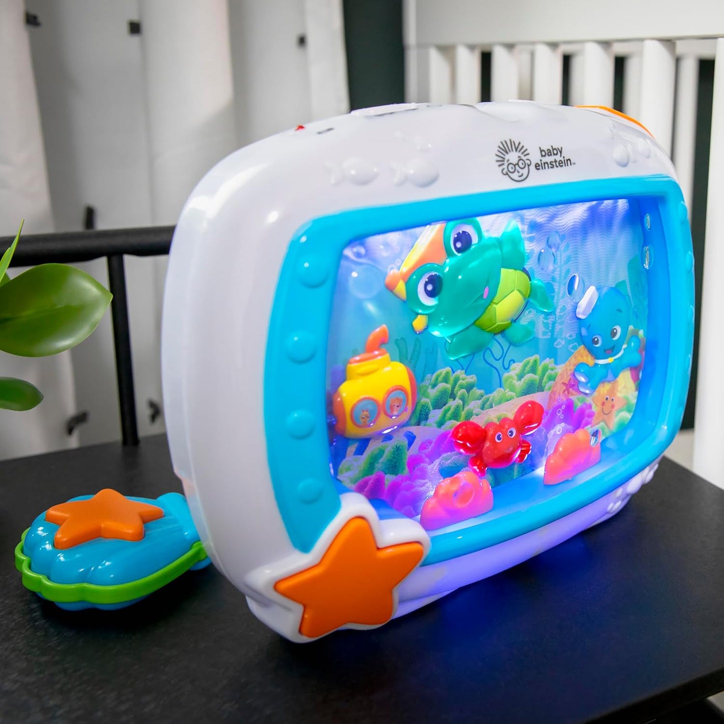 Baby Einstein Sea Dreams Soother Musical Crib Toy and Sound Machine, Newborn and Up