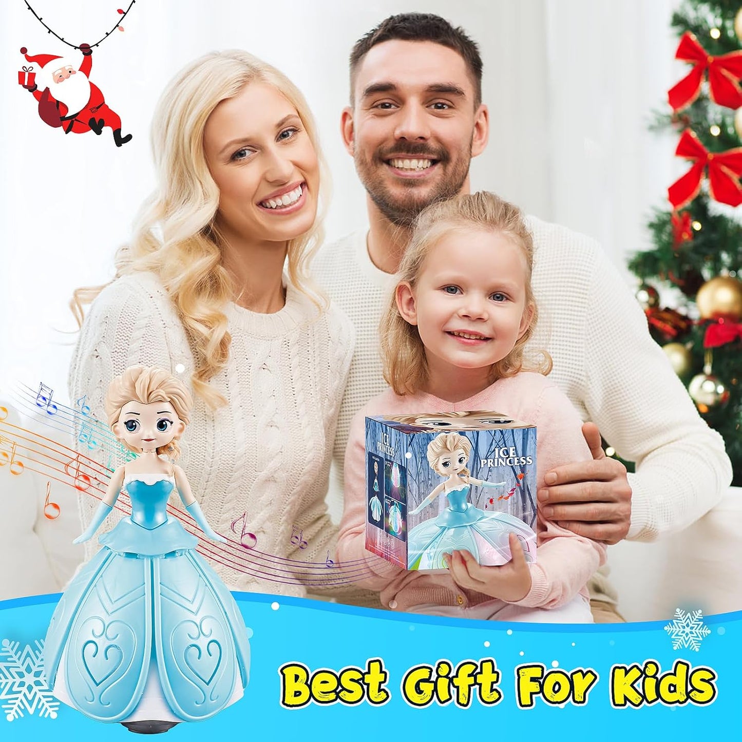 Girl Toys Age 4-5,Birthday Gifts for 1 2 3 4 Year Old Girls,Dancing Princess Interactive Spin Robot Toys for Girls with Colorful Flashing Lights & Music,Christmas Festival Gifts for Toddler