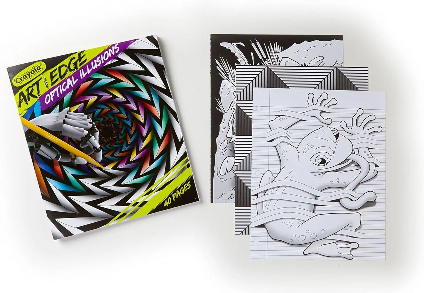 Art with Edge Optical Illusions Coloring Book, 40 Pages, Child