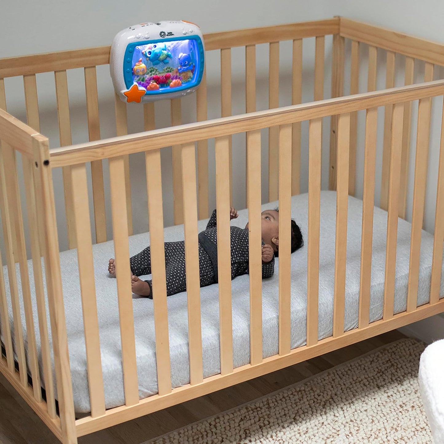 Baby Einstein Sea Dreams Soother Musical Crib Toy and Sound Machine, Newborn and Up