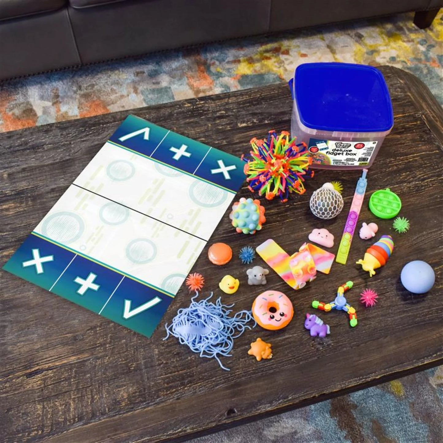 Fidget Box - 24 Sensory Toys with Storage Container, Stress Relief for Kids and Adults -