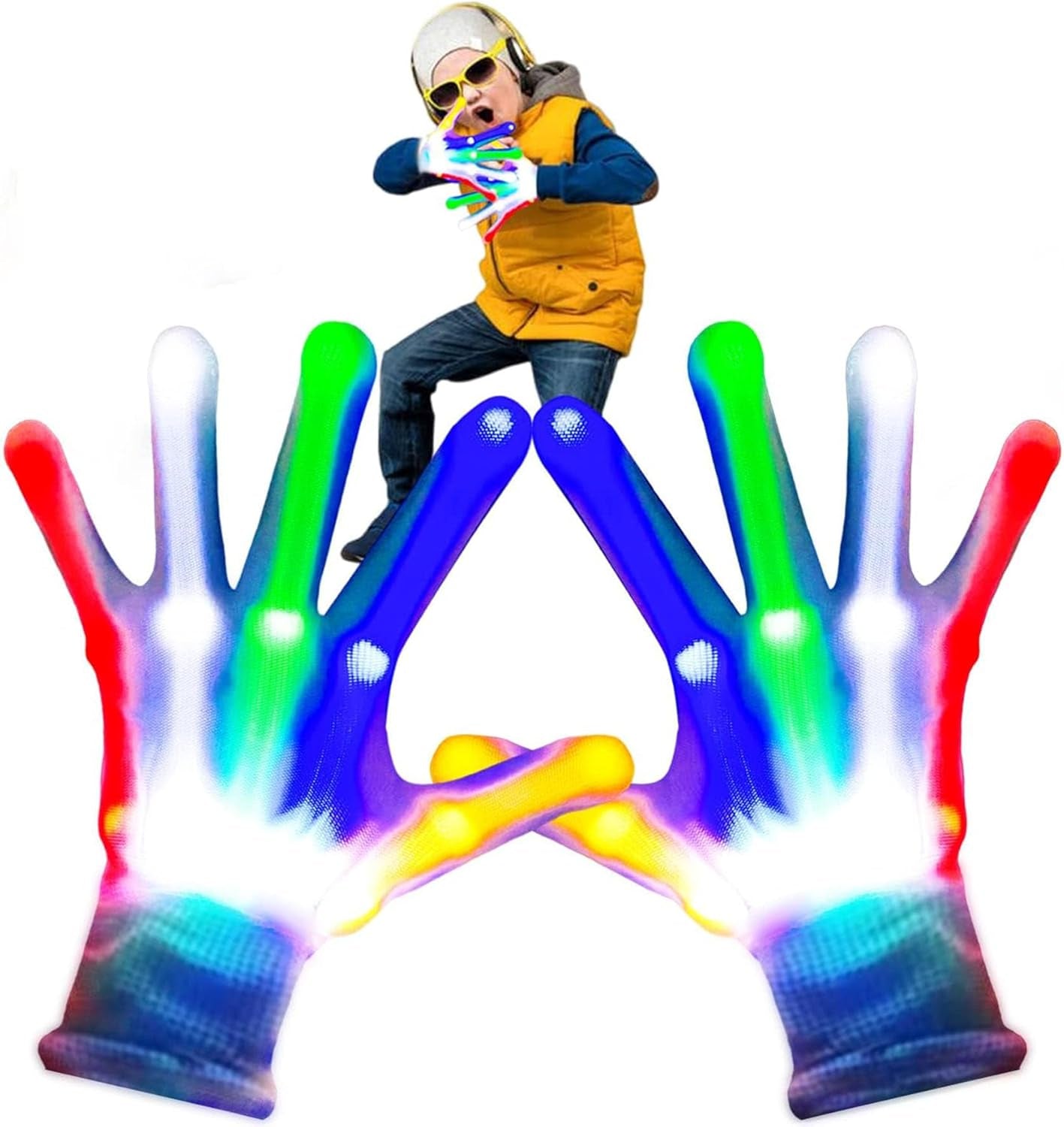 Toys for Ages 8-13 LED Gloves Toys for Boys Age 8-10 Light up Gloves, Light up for Kids Birthday Easter Gift Cool Fun Toys for 8-13 Year Old