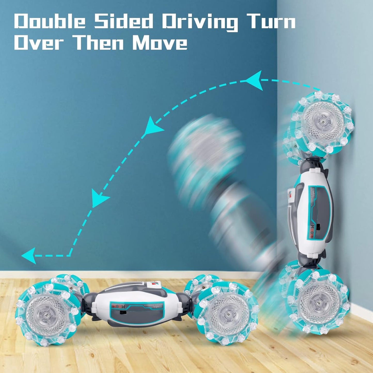 PREPOP Gesture Sensing RC Stunt Car, Birthday for Age 6 7 8-12 13+ Year Old Boys - Cool Toys for Kids, Hand Controlled Remote Control Twist Vehicle with Lights & Music, 4WD Rotating