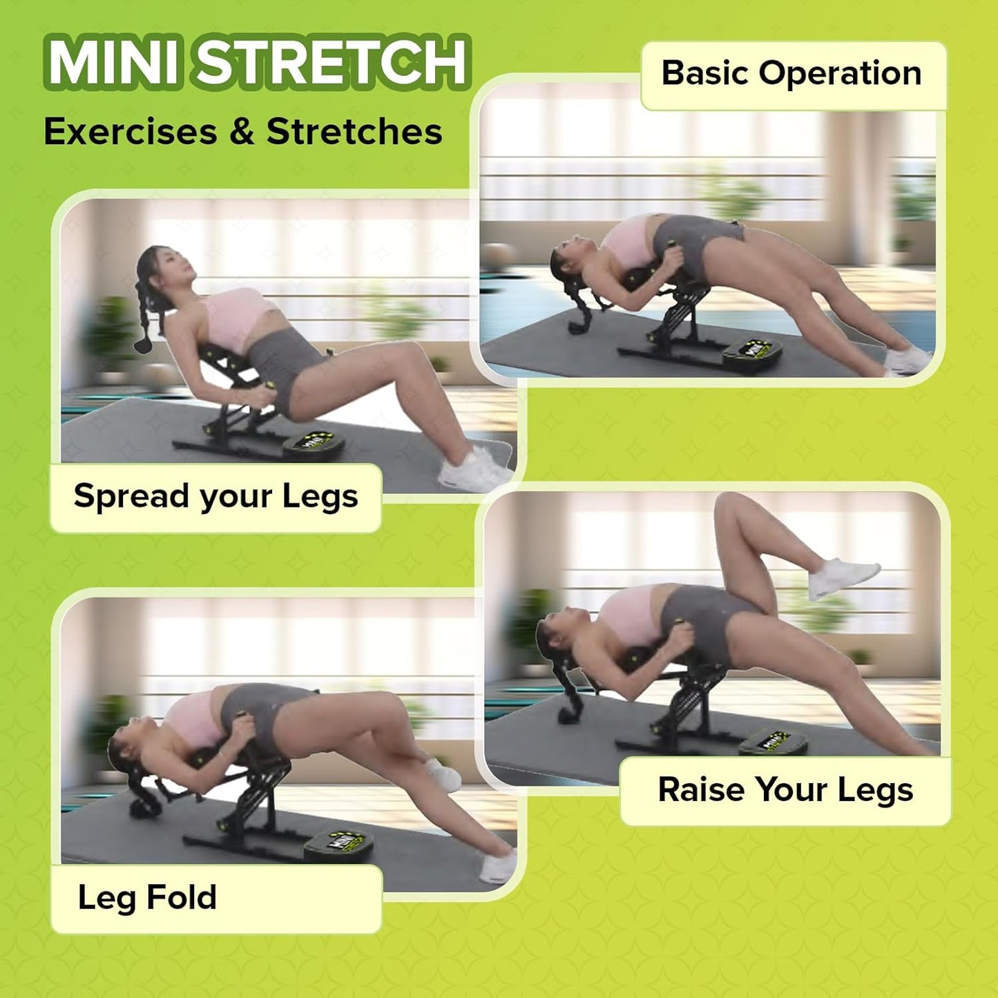 Mini Inversion Table by Mini Stretch - Effective Back Pain Relief, Spine Realignment, and Back/Neck Stretching with 330 lbs Weight Capacity and Compact Foldable Design