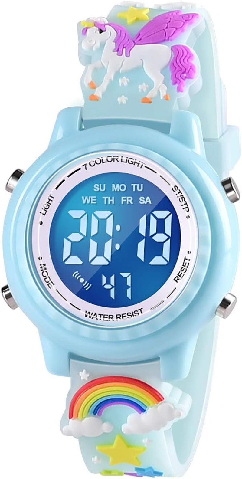 3D Cartoon Waterproof Children's Watches with Alarm - Ideal Gift for Girls Aged 3-10
