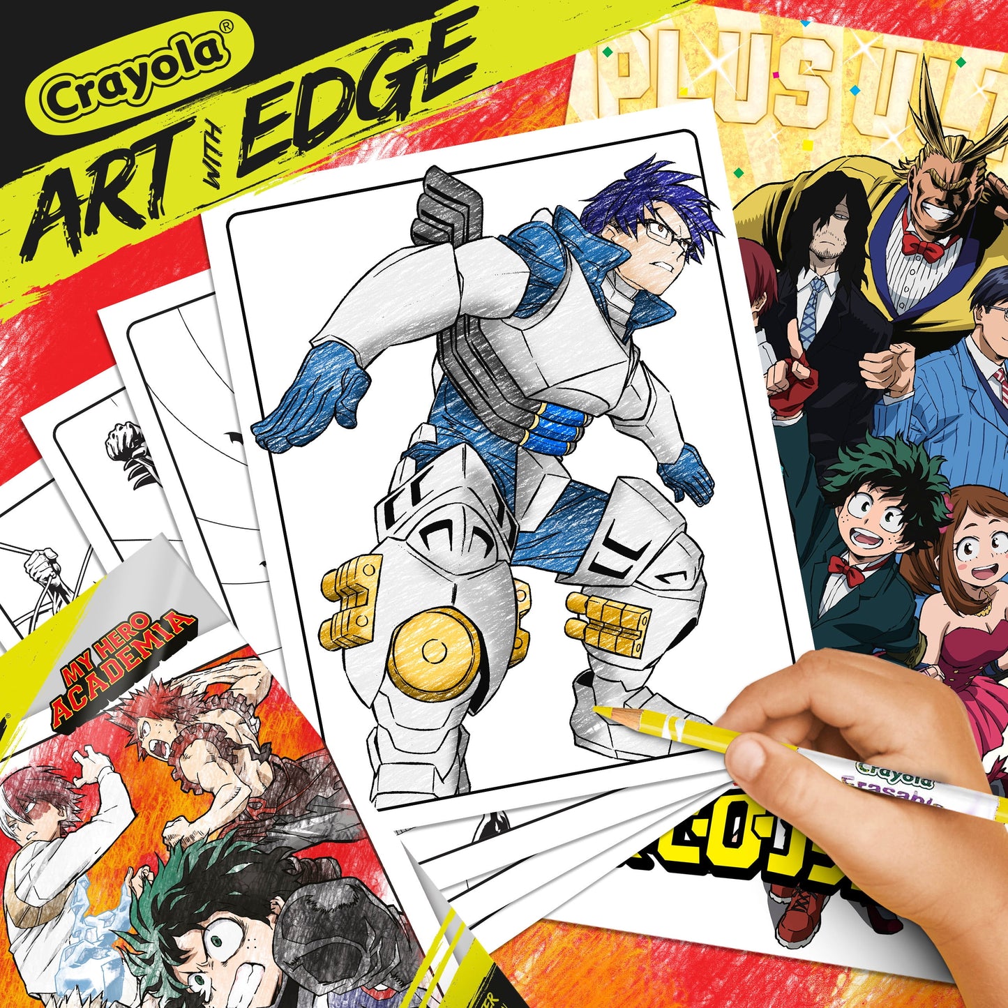 My Hero Academia 28 Coloring Pages & 1 Poster, Art with Edge, Adult Coloring Gift