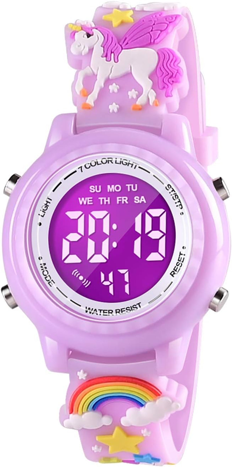3D Cartoon Waterproof Children's Watches with Alarm - Ideal Gift for Girls Aged 3-10