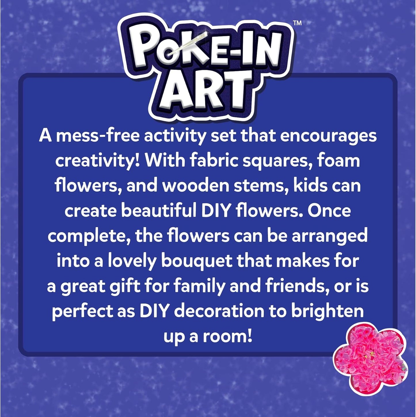 Skillmatics Poke-In Art - Flower Bouquet, Mess-Free Creative Activity, DIY Wood Craft Kits, Gifts for Girls & Boys Ages 4, 5, 6, 7, 8, 9