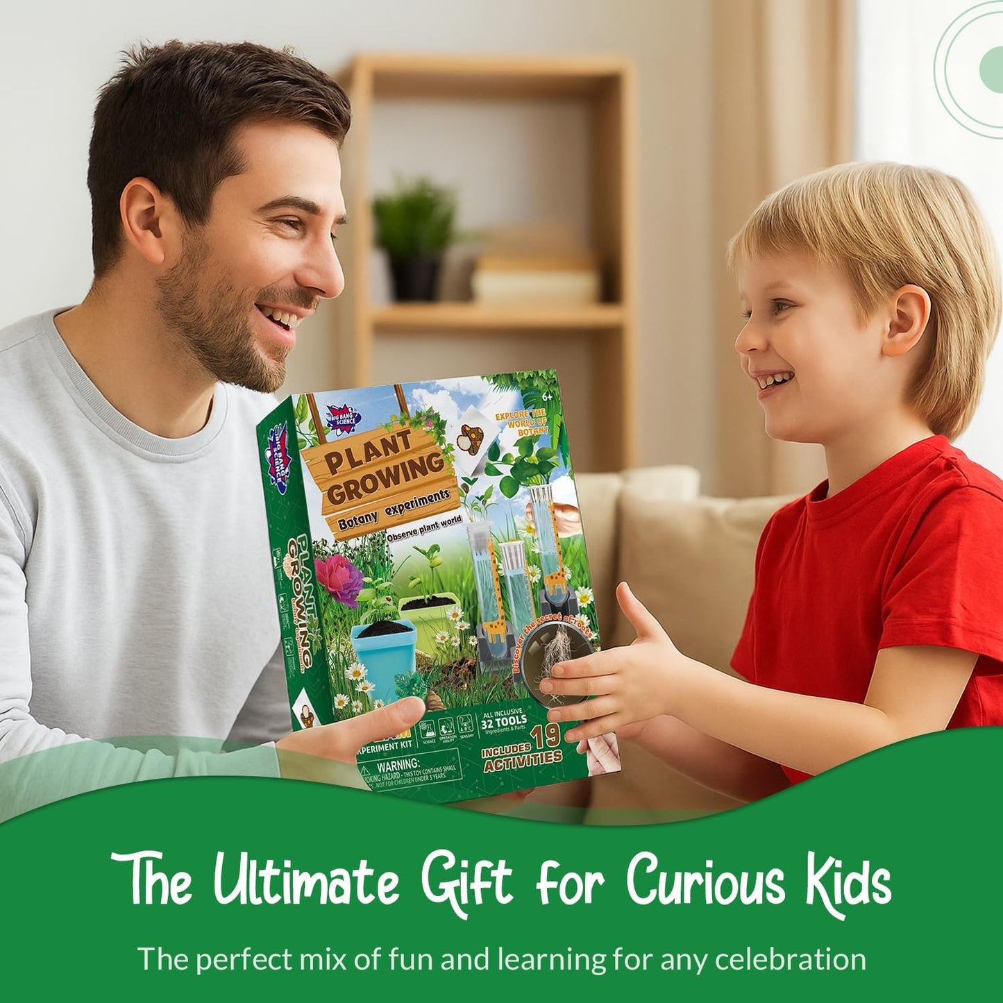 STEM Plant Growing Kit for Kids Ages 8–12 | 19 Hands-On Science Experiments | Learn Transpiration, Hydroponics & More | Grow with Seeds from Your Kitchen | Perfect for School & Home Projects