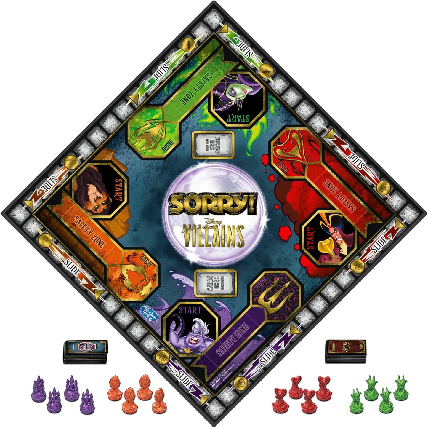 Hasbro Gaming Sorry! Board Game: Disney Villains Edition Kids Game, Family Games for Ages 6 and up (Amazon Exclusive)
