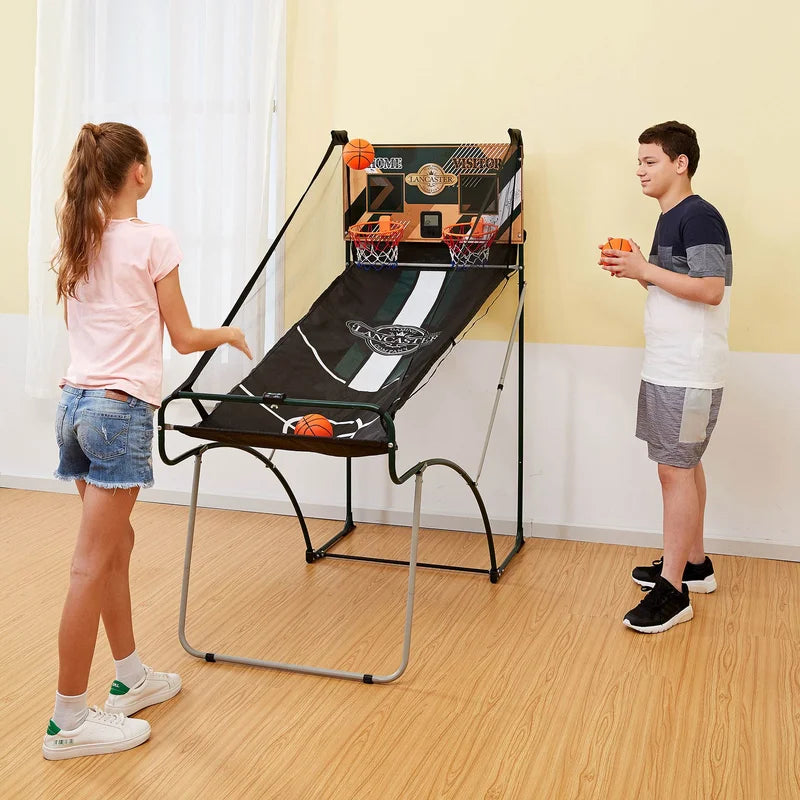 Lancaster Gaming Dual Player Battery-Operated Basketball Arcade Game