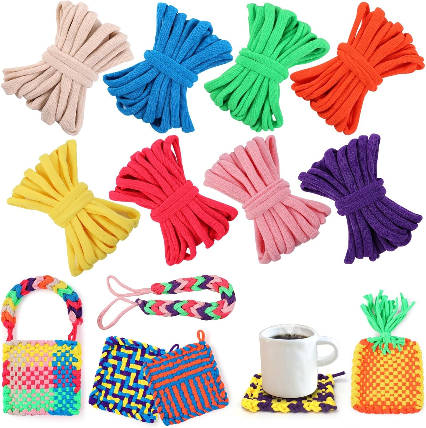 Iqkidz Weaving Loom Kit Toys, DIY Arts and Crafts for Kids and Adults, Ideal Gifts for Girls Ages 5 6 7 8-12 13, Easy Potholder Loom Knitting Activity for Beginners, 224 Craft Loops