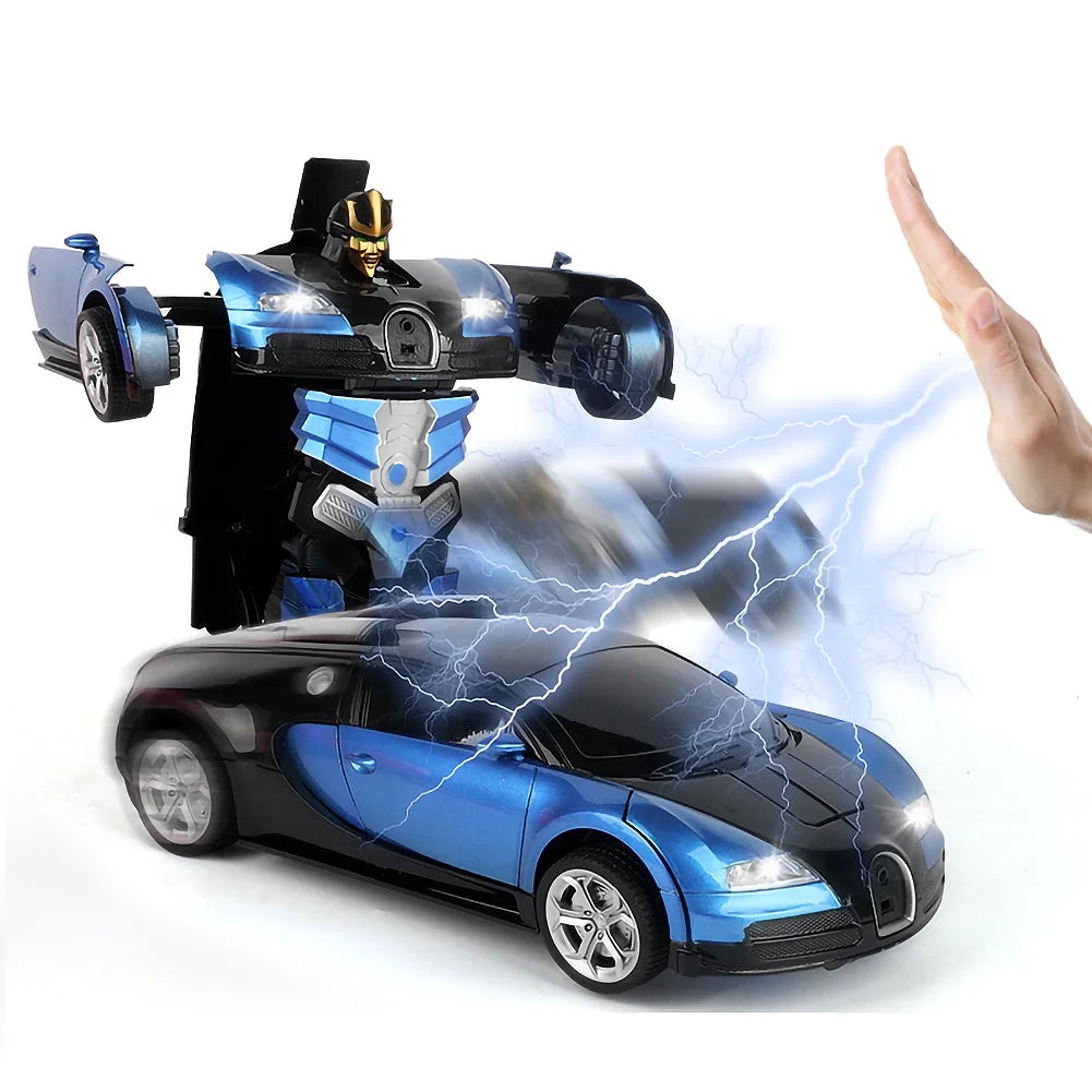Remote Control Cars Toys,2.4Ghz 1/14 Scale RC Transforming Car Robot with Gesture Sensing / a Key Deformation,Gifts for 3-5 4-7 8-12 Boys Girls Kids