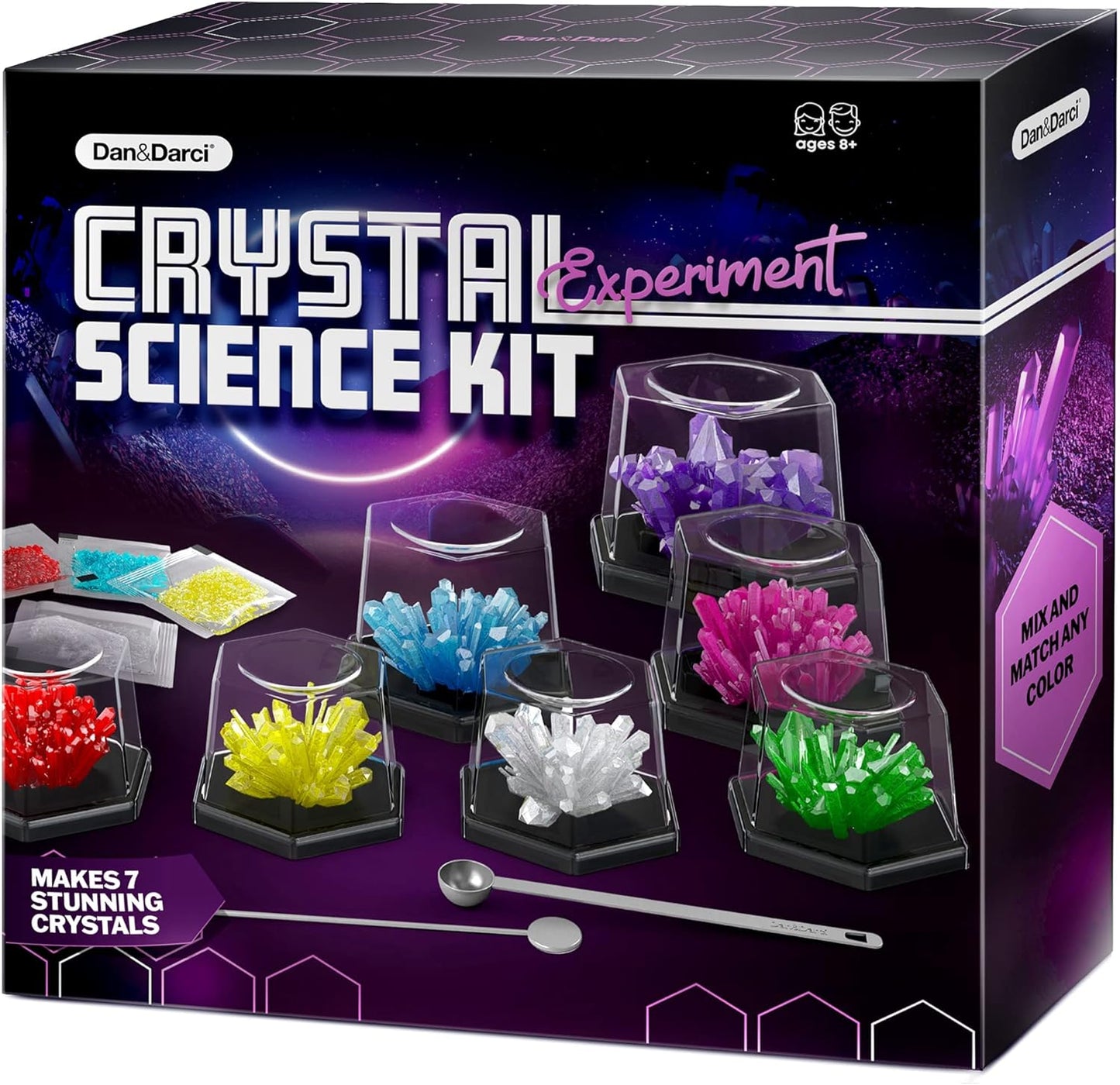 Dan&Darci Crystal Growing Kit for Kids - Science Experiments Gifts for Boys & Girls Ages 8-14 Year Old - Toys Teen Age Boy/Girl Arts & Crafts Kits - Cool Projects Ideas 8 9 10 11 12 Yr Olds