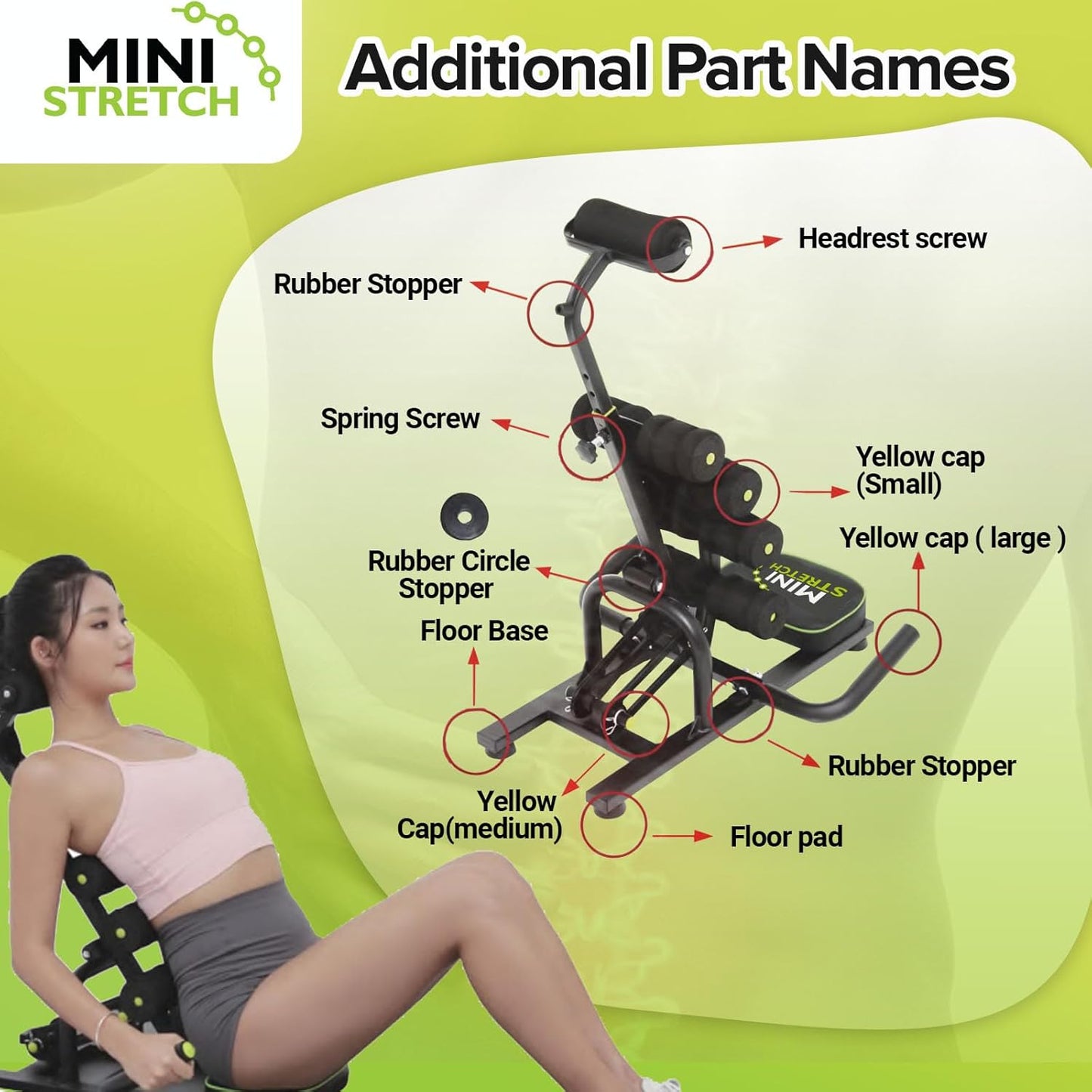 Mini Inversion Table by Mini Stretch - Effective Back Pain Relief, Spine Realignment, and Back/Neck Stretching with 330 lbs Weight Capacity and Compact Foldable Design