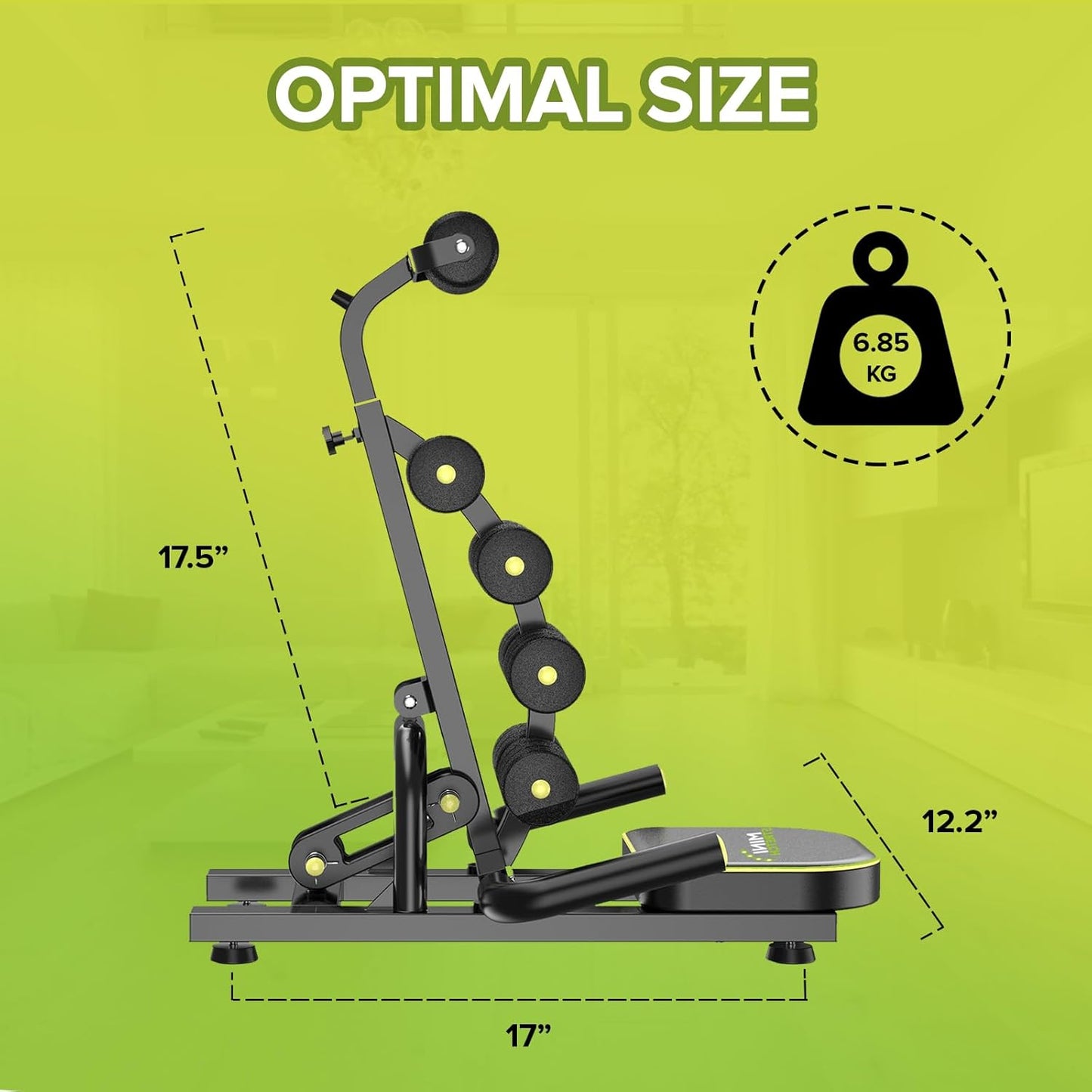 Mini Inversion Table by Mini Stretch - Effective Back Pain Relief, Spine Realignment, and Back/Neck Stretching with 330 lbs Weight Capacity and Compact Foldable Design