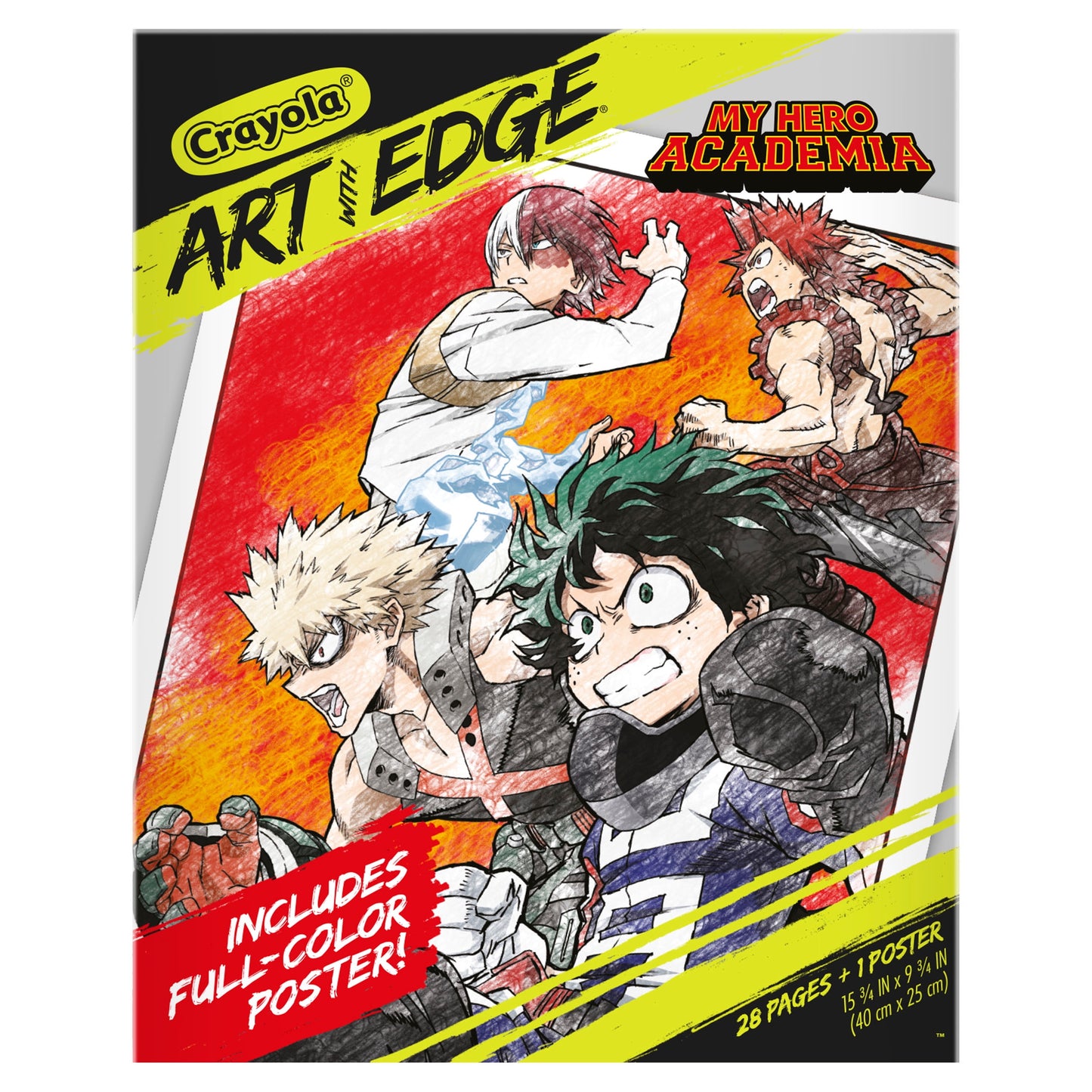 My Hero Academia 28 Coloring Pages & 1 Poster, Art with Edge, Adult Coloring Gift