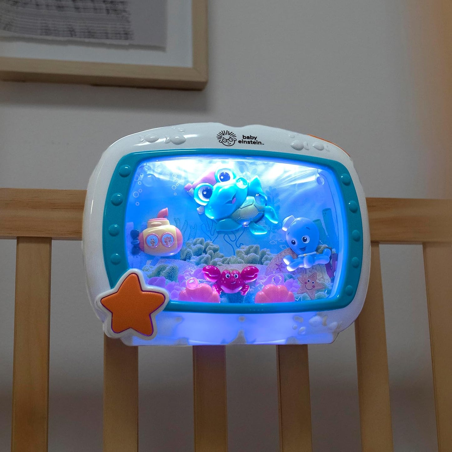 Baby Einstein Sea Dreams Soother Musical Crib Toy and Sound Machine, Newborn and Up