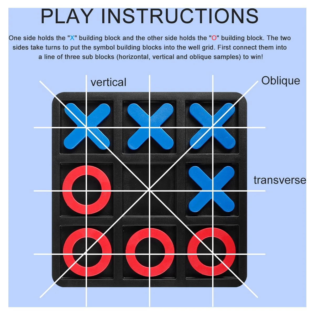 Tic Tac Toe Board Game 5 91 X 5 91 Table Game Resin Board Game Early Education Toys 2 Players Portable Tabletop Board Game for Family Adults and Kids
